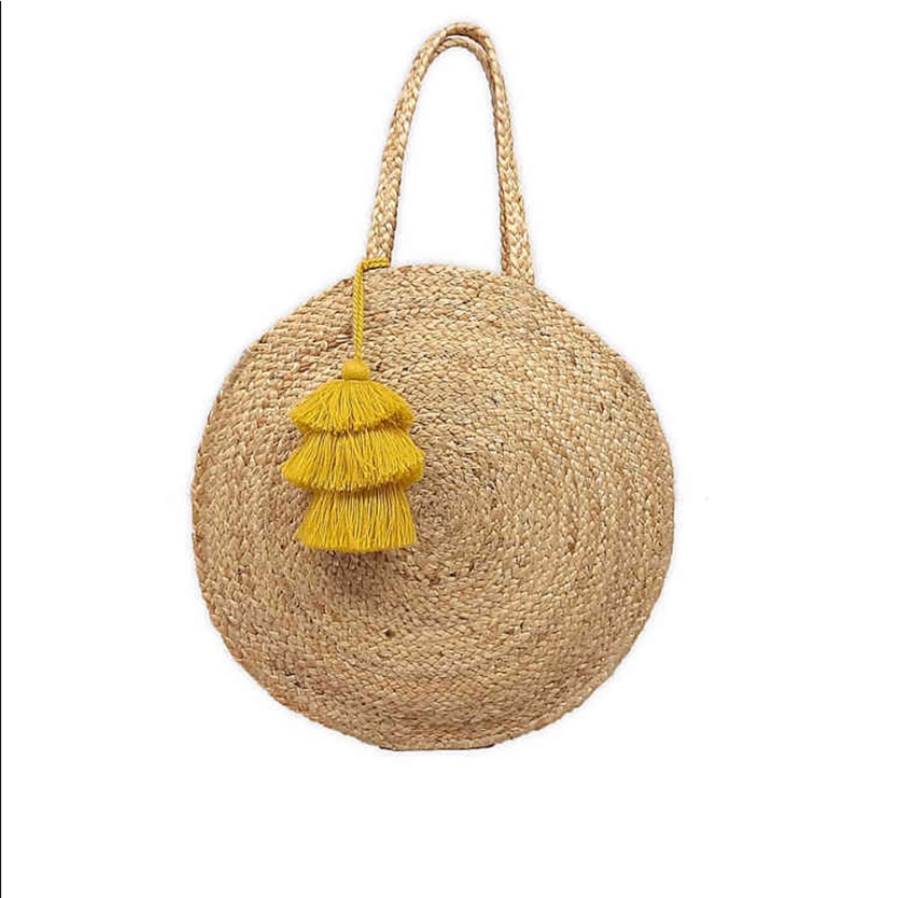 Hand Braided Jute Tote in Natural